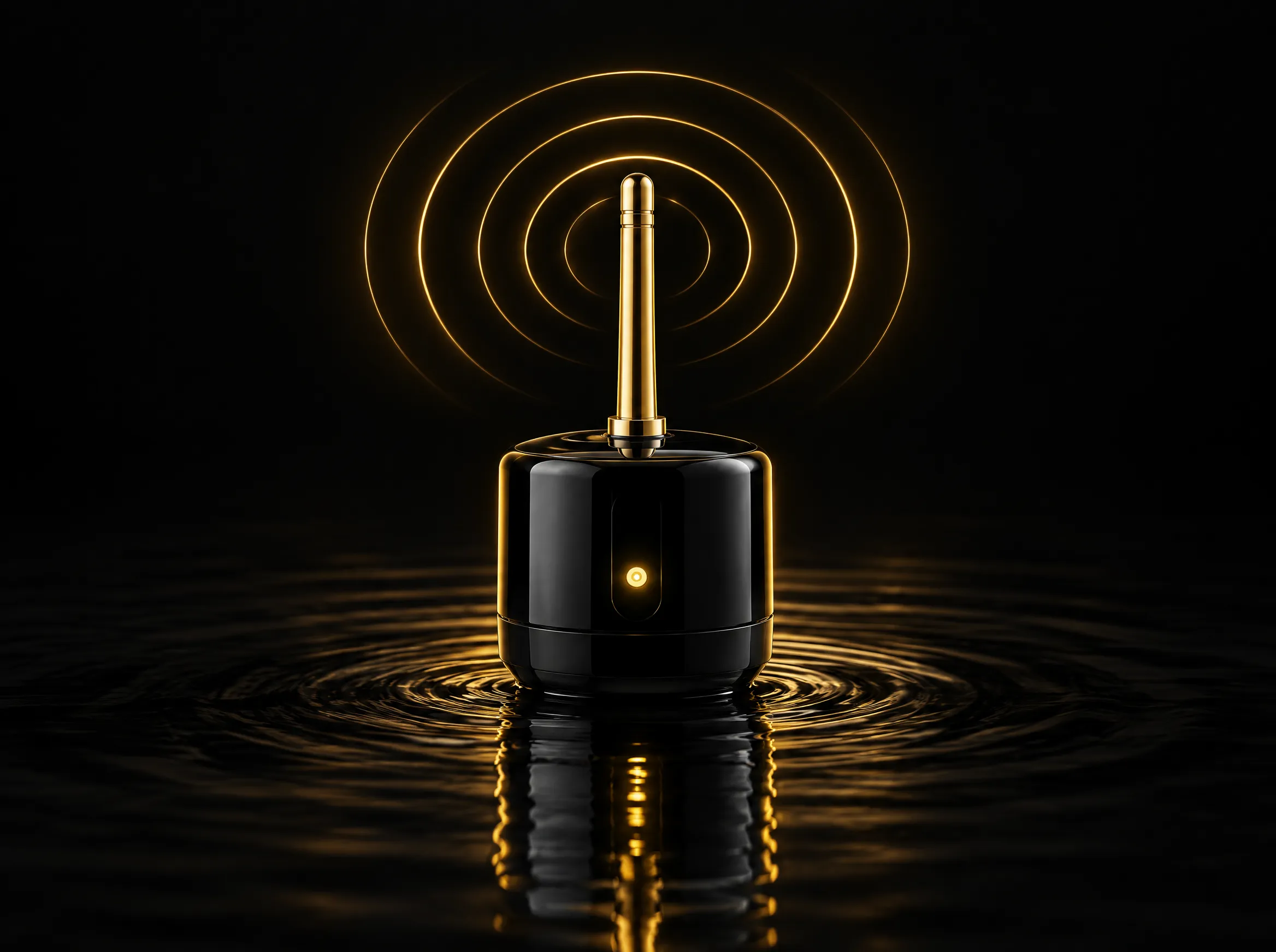 Sensores conectados con luces doradas